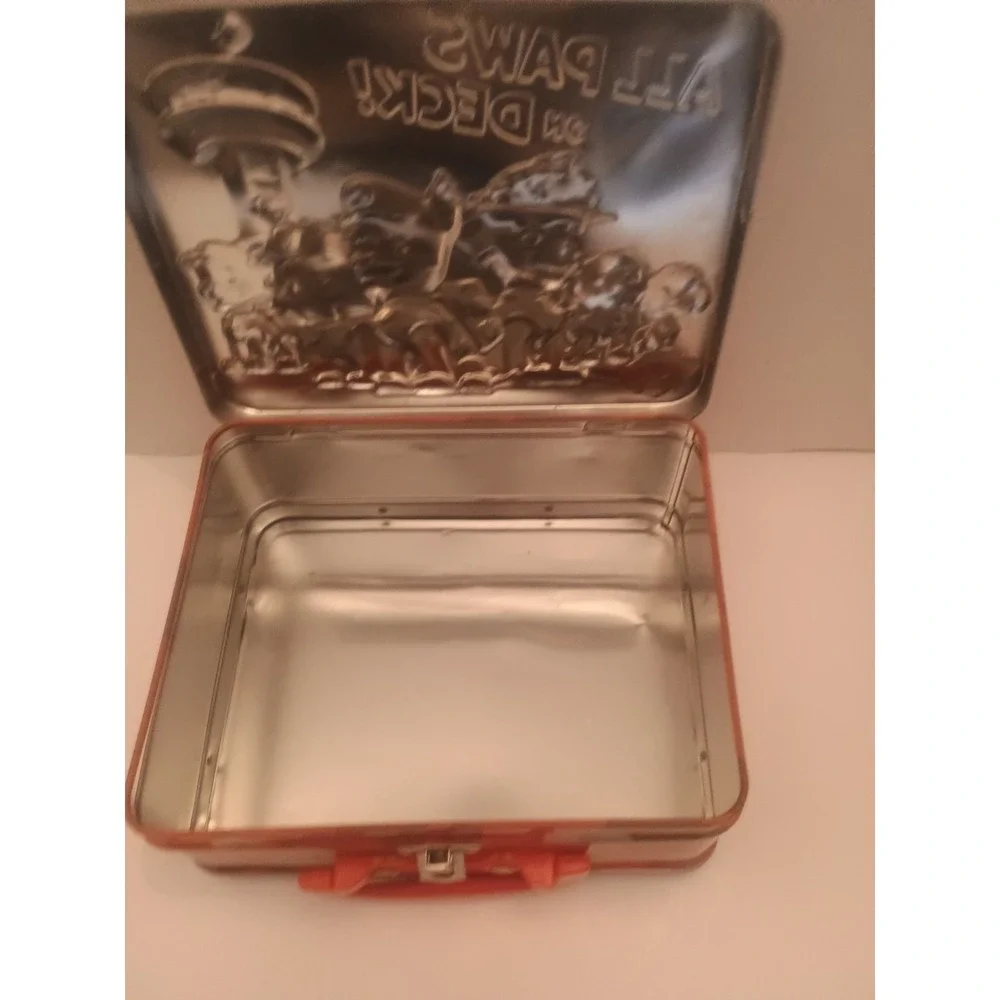 Paw Patrol ALL PAWS on DECK Lunch Box Tin 8 x 6.5 x 3.25 3D Raised Graphic